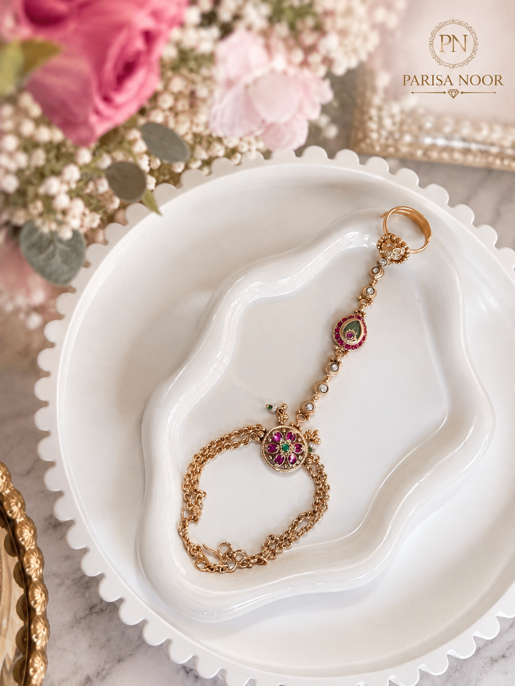 Ishvani Heritage Kundan Hand Harness
