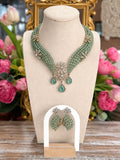 Sidrah Luxury Victorian AD Moissanite Necklace Set