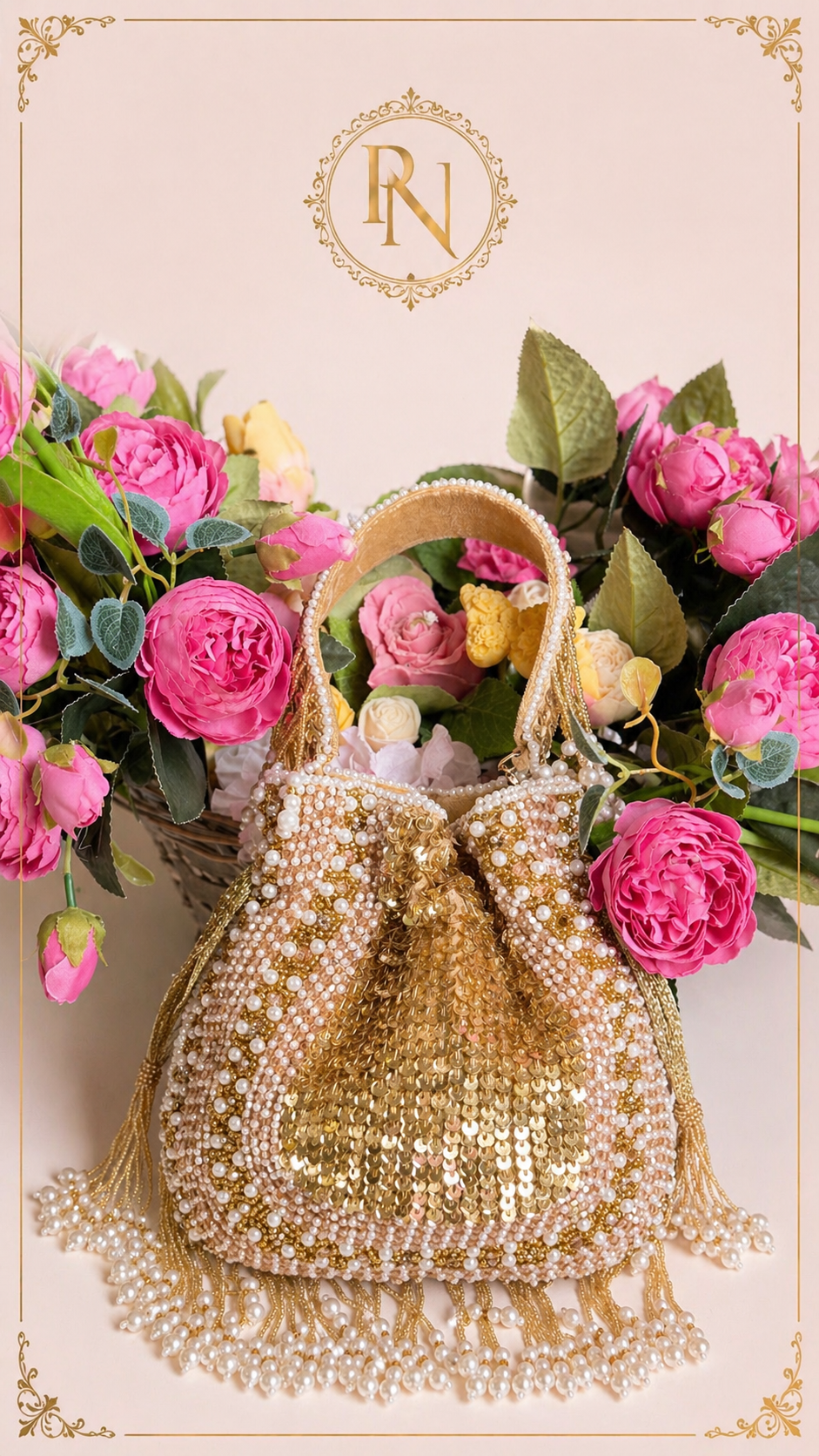 Merlin Pearl Luxe Potli Bag