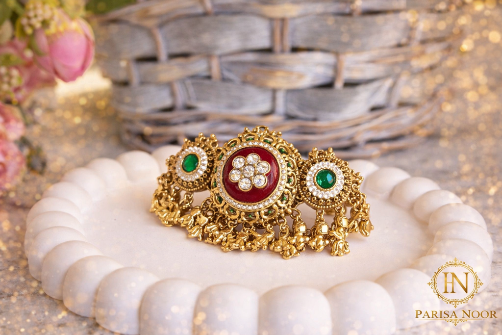 Hemani Heritage Double Ghungru Ring