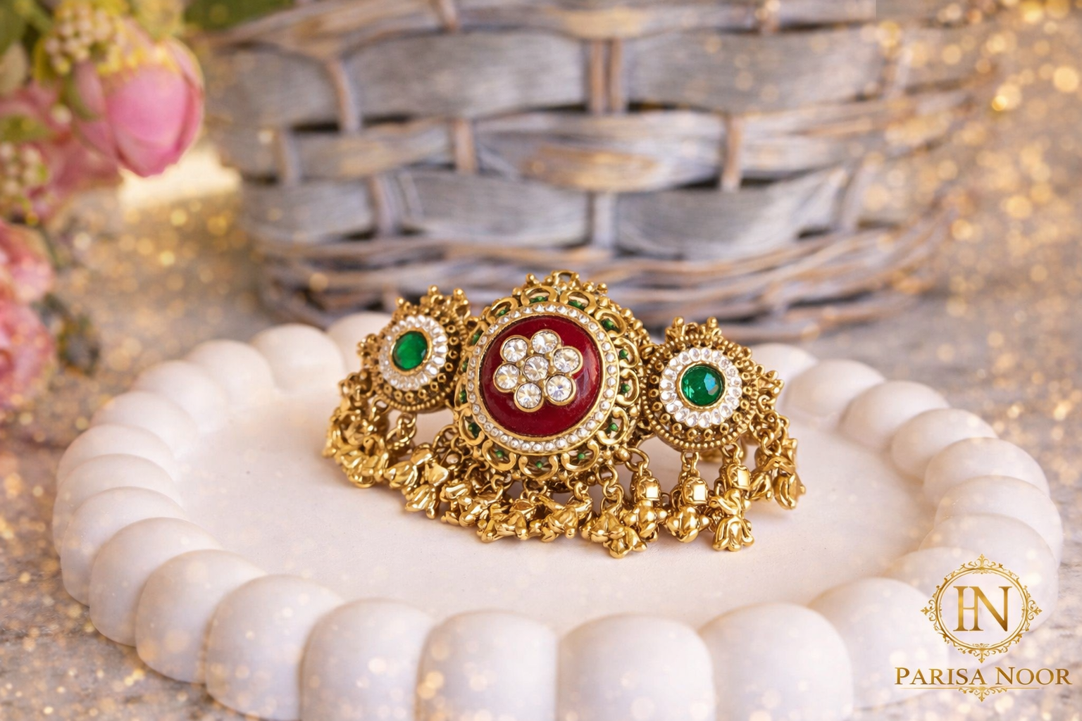 Hemani Heritage Double Ghungru Ring