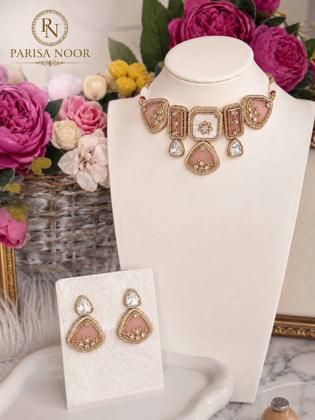 Alizeh Blush Pink Designer Choker Set