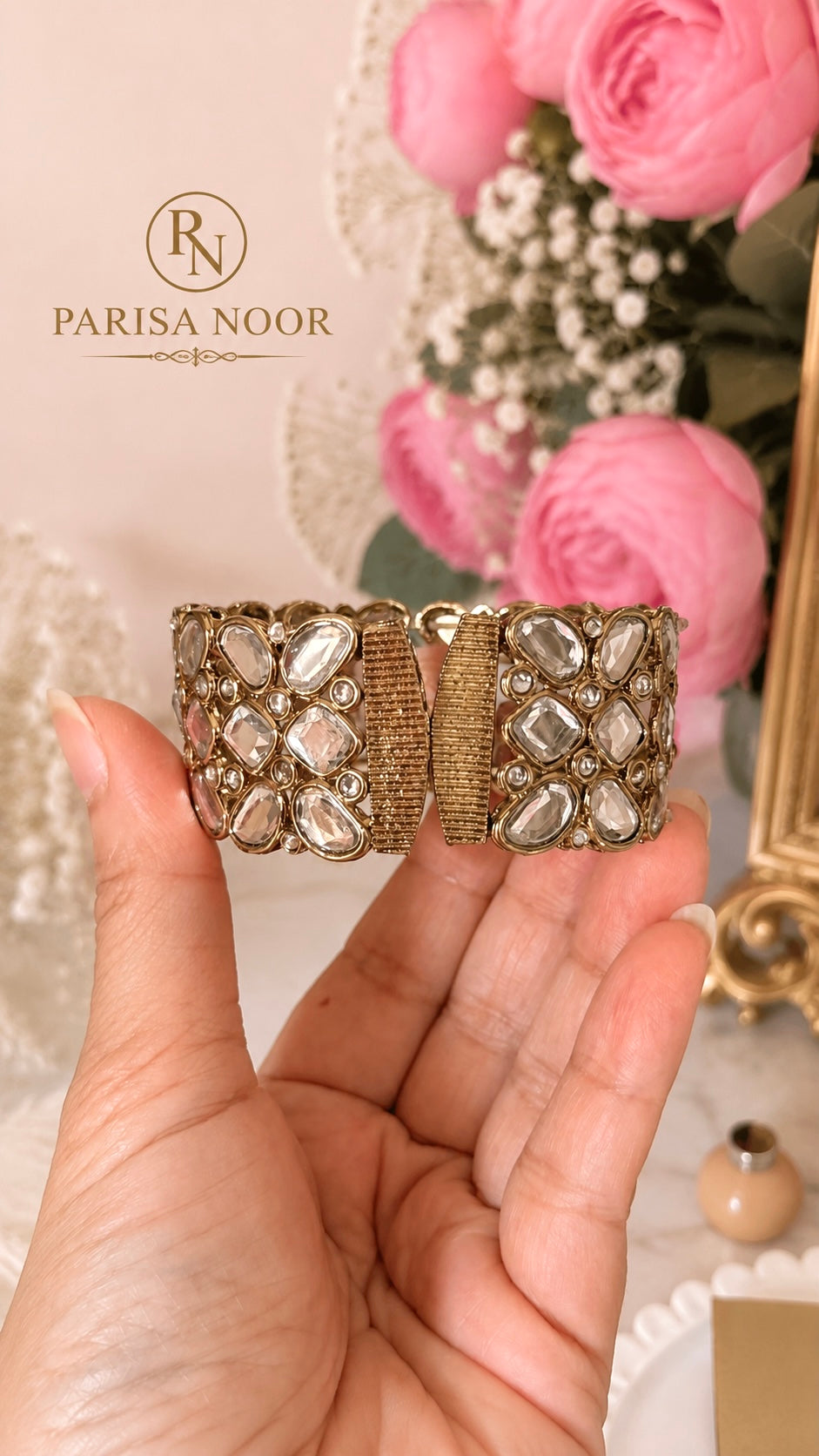 Lamia Polki Kada Bangle Openable