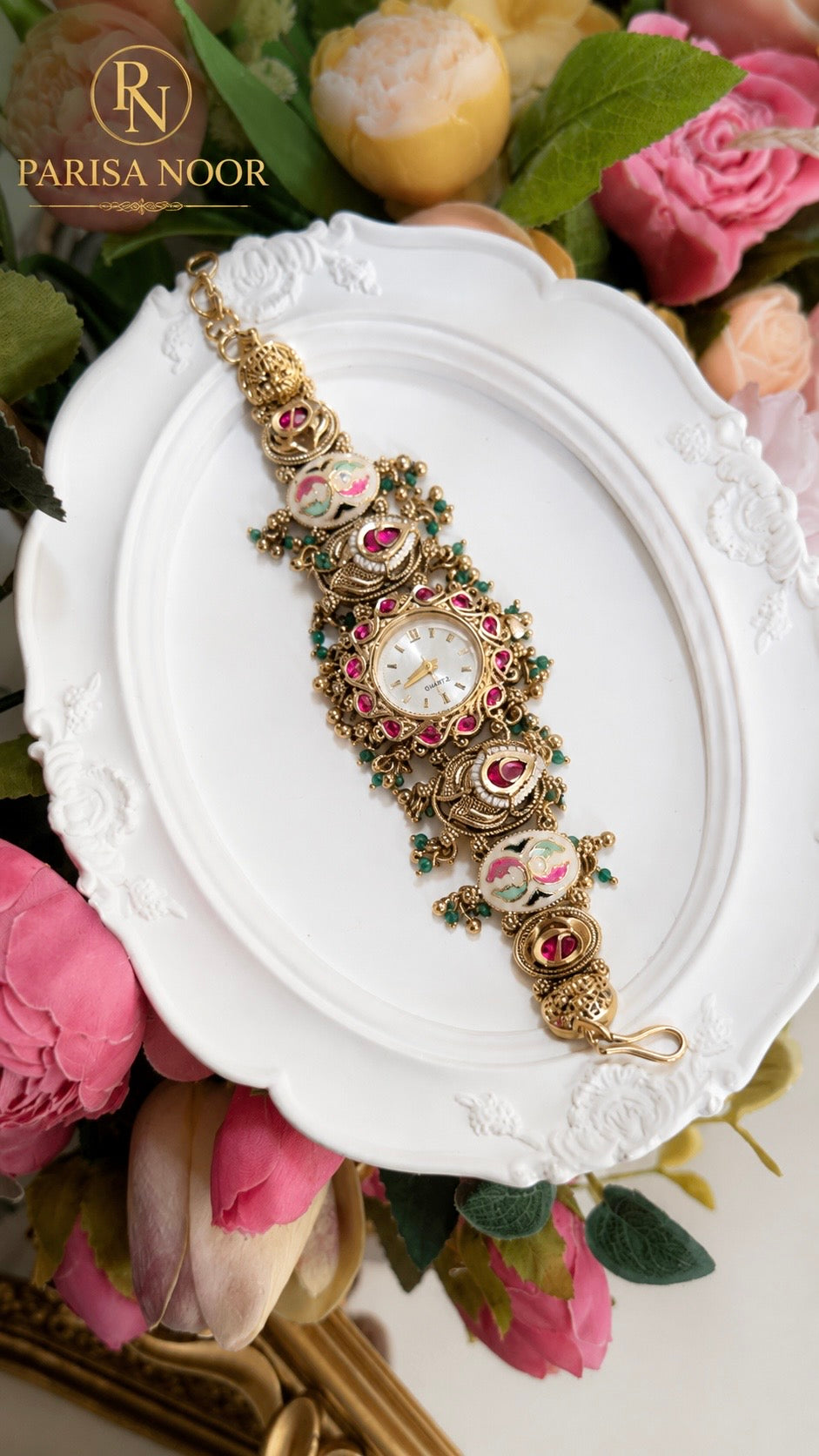 Gulrukh Meenakari Heritage Watch Bracelet