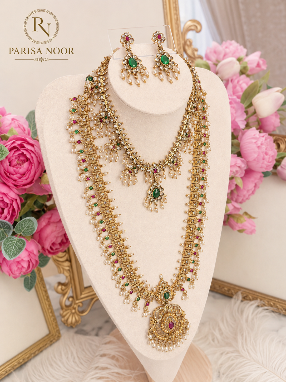 Rashmika Bollywood Bridal two layer Heritage Jewellery Set