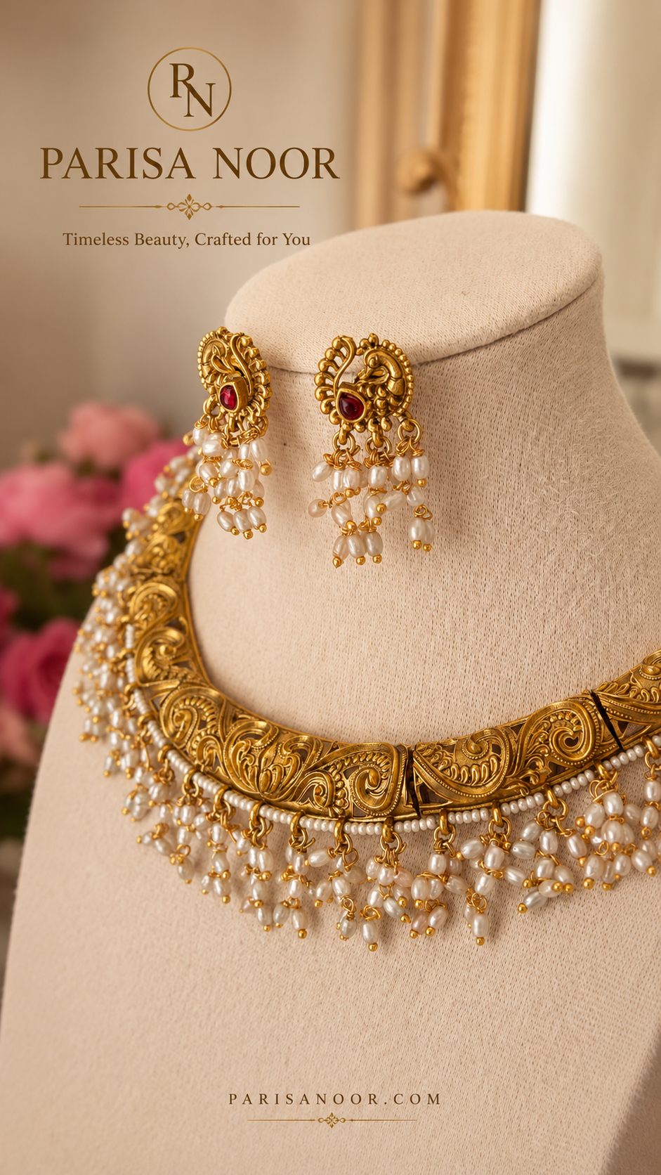 Suhana Heritage Pearl Necklace Set