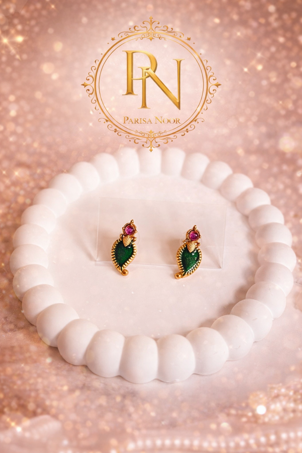 Rajvanshi Emerald Long Necklace set