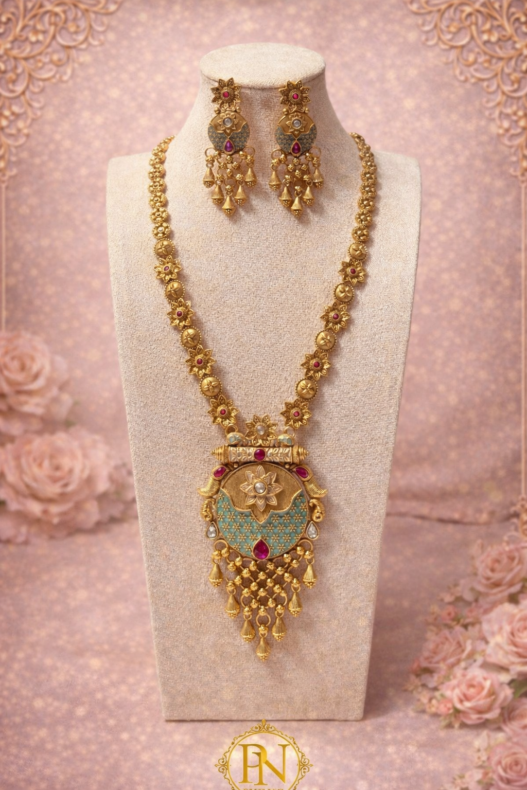 Noor Mahal Heritage Meenakari Necklace set