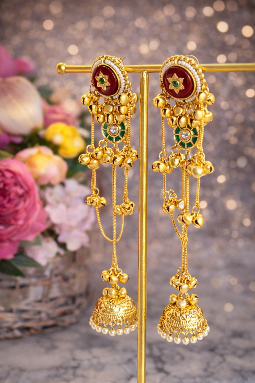 Zareen Kashmiri Long Earrings