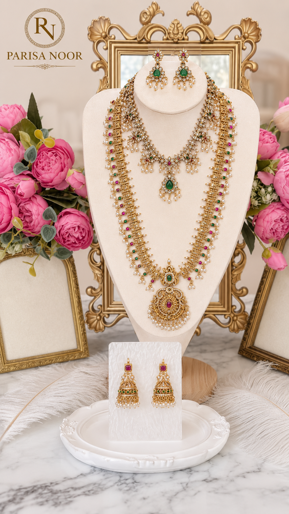 Rashmika Bollywood Bridal two layer Heritage Jewellery Set