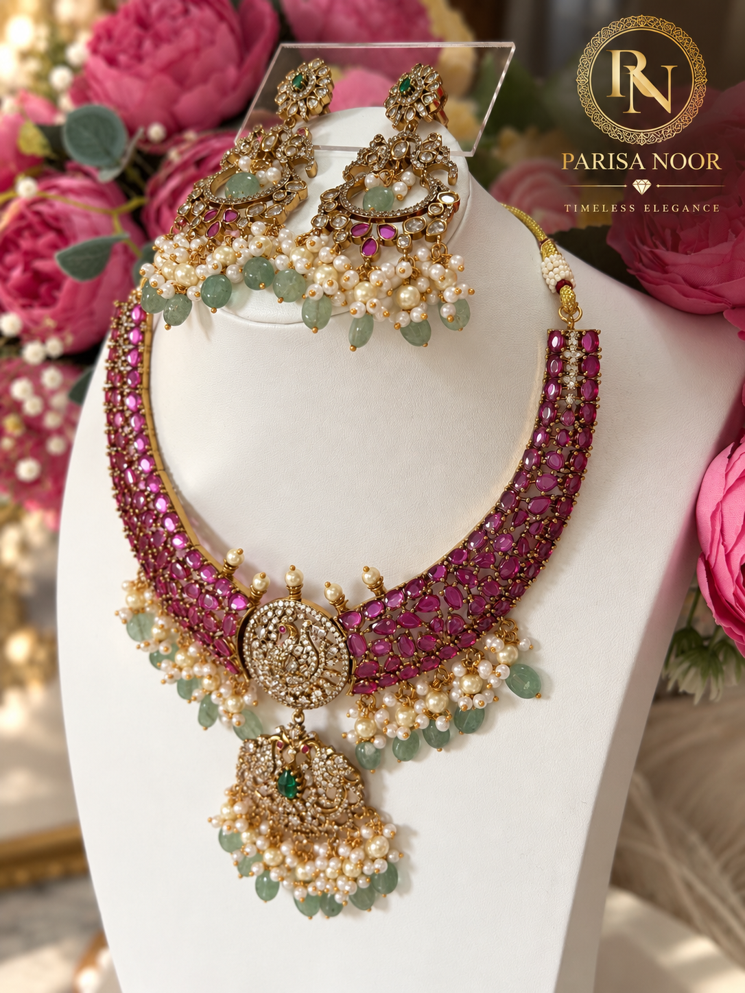 Keya Luxury Moissanite Victorian Hasli Necklace