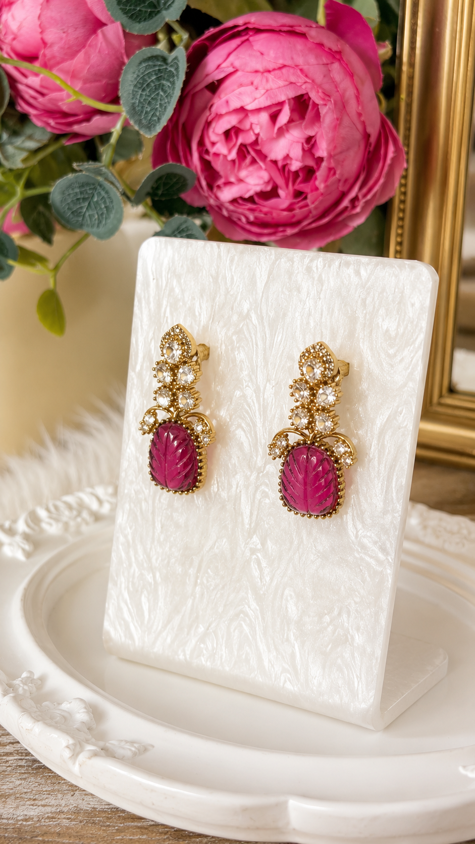 Mohona Multistone Victorian Mehendi Polish Necklace Set