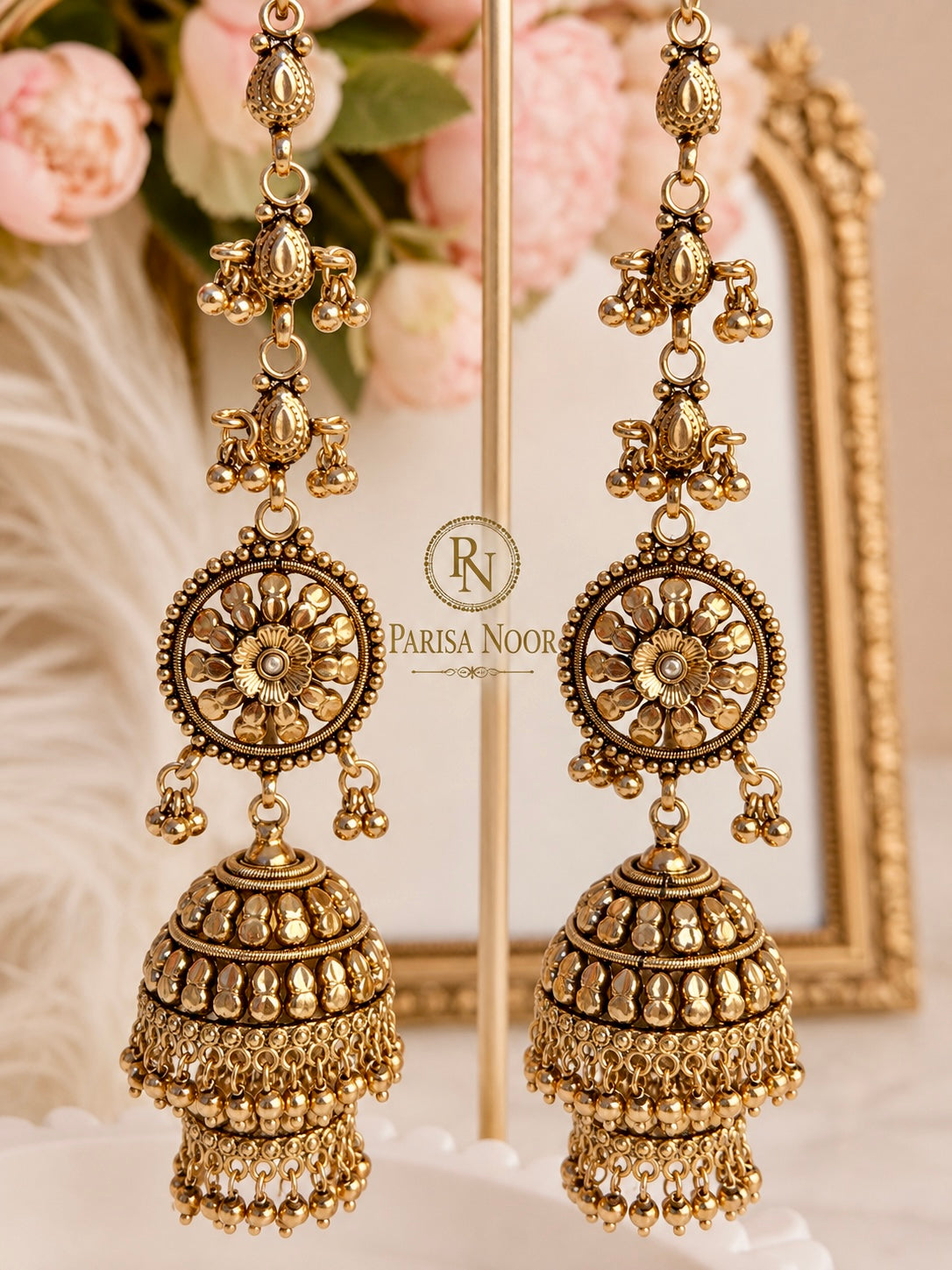 Vedika Royal Ghungru Jhumki Earrings