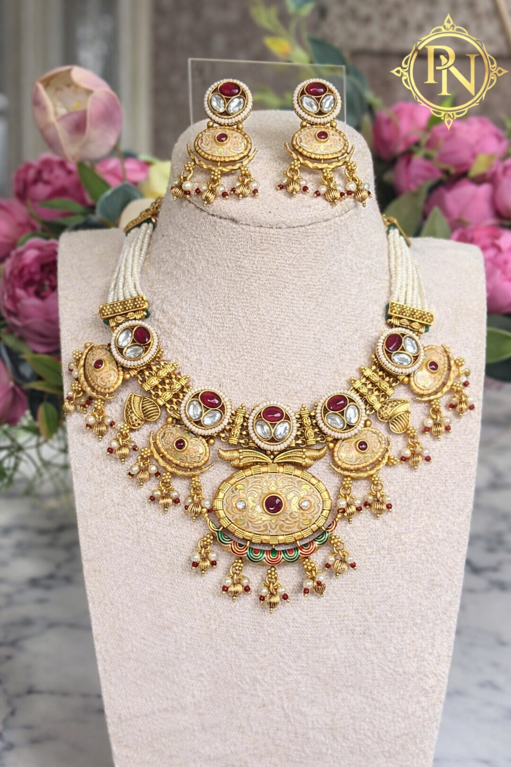Gulnaar Heritage Meenakari Necklace Set