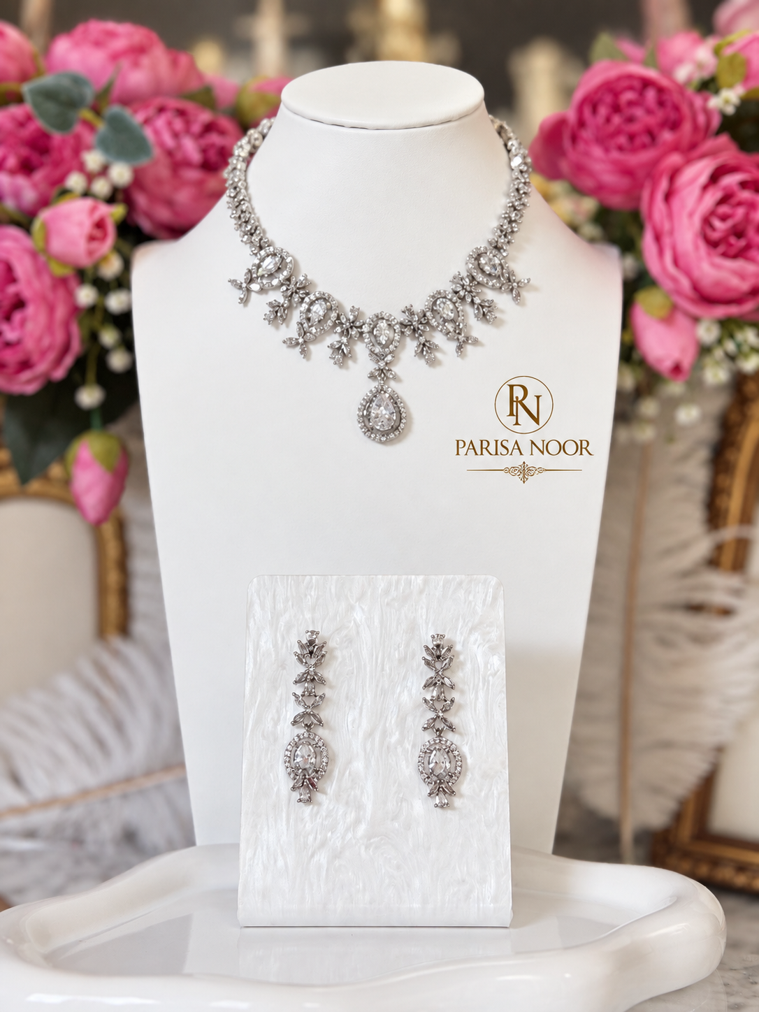 Elaria Crystal AD & Cubic Zirconia Necklace Set