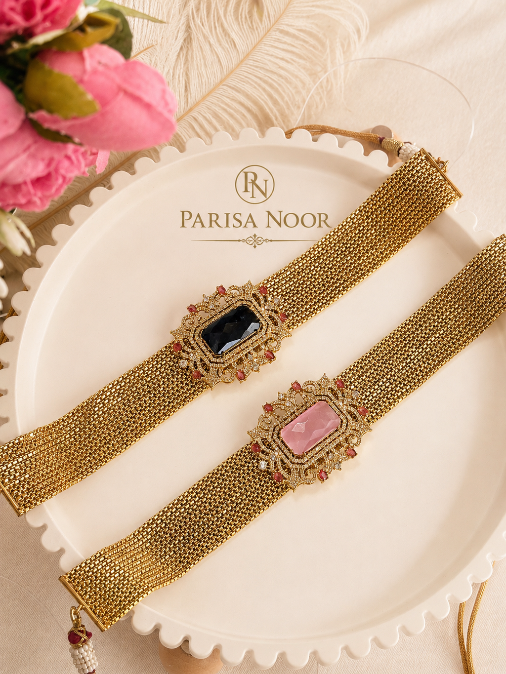 Nayzara Blush Pink Designer Choker Set
