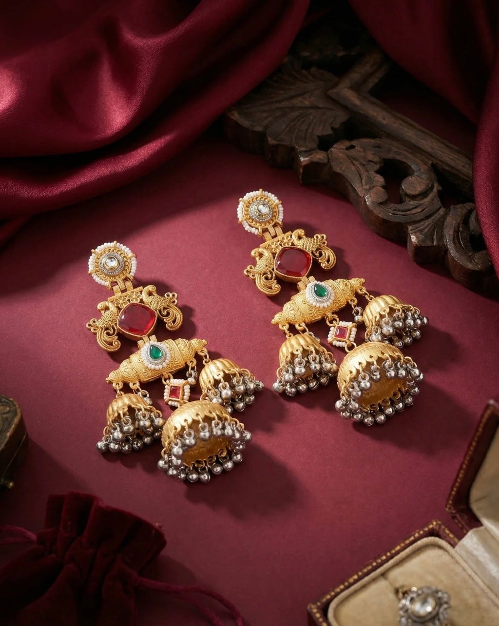 Zehra Heritage Brass Lookalike Jhumki Earring