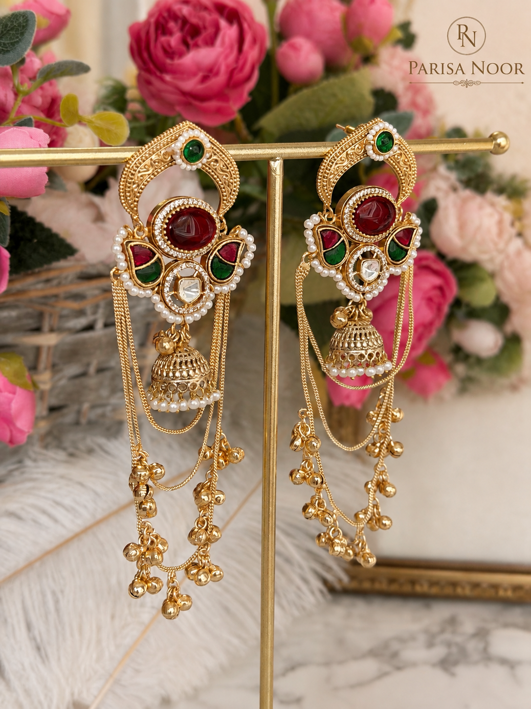Rameesha Luxury Kashmiri Jhumka Earrings