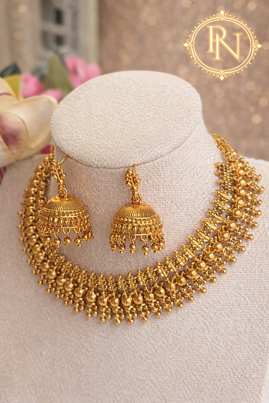 Brinda Gold Necklace Set