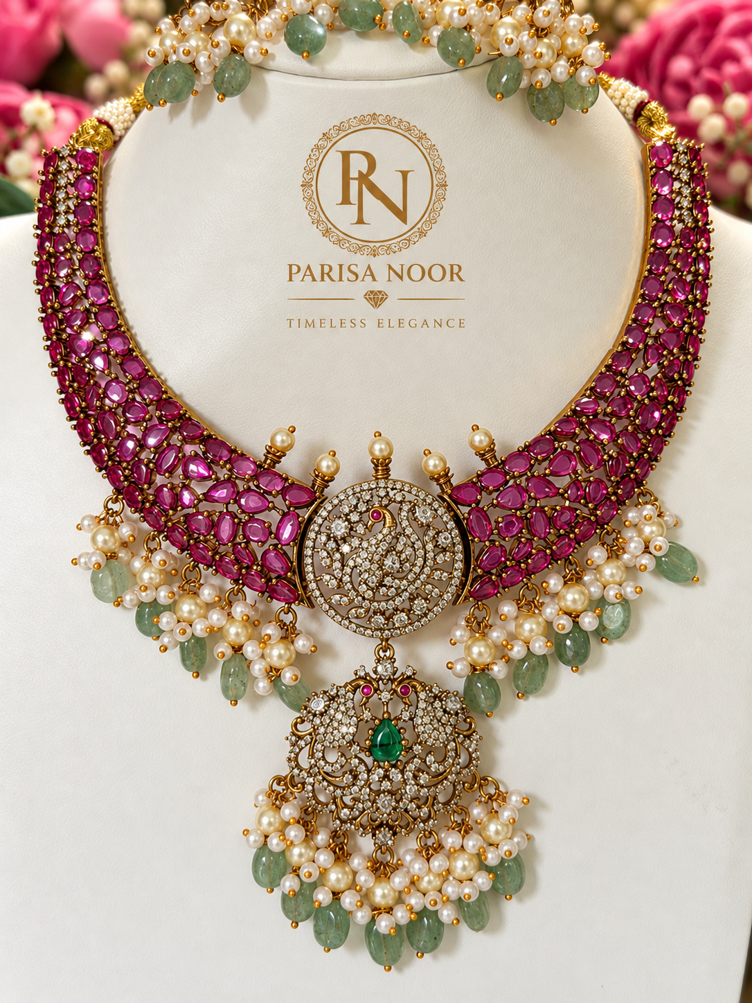 Keya Luxury Moissanite Victorian Hasli Necklace