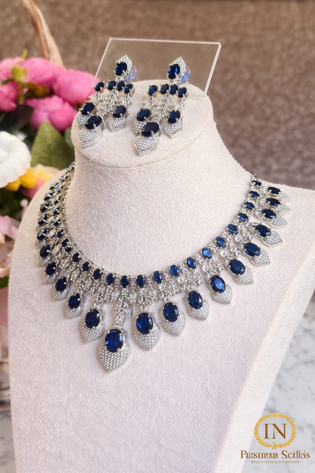Midnight Sapphire Royal Blue Necklace Set