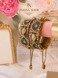 Deniz Blue & Mint Turkish Luxury Openable Bangle