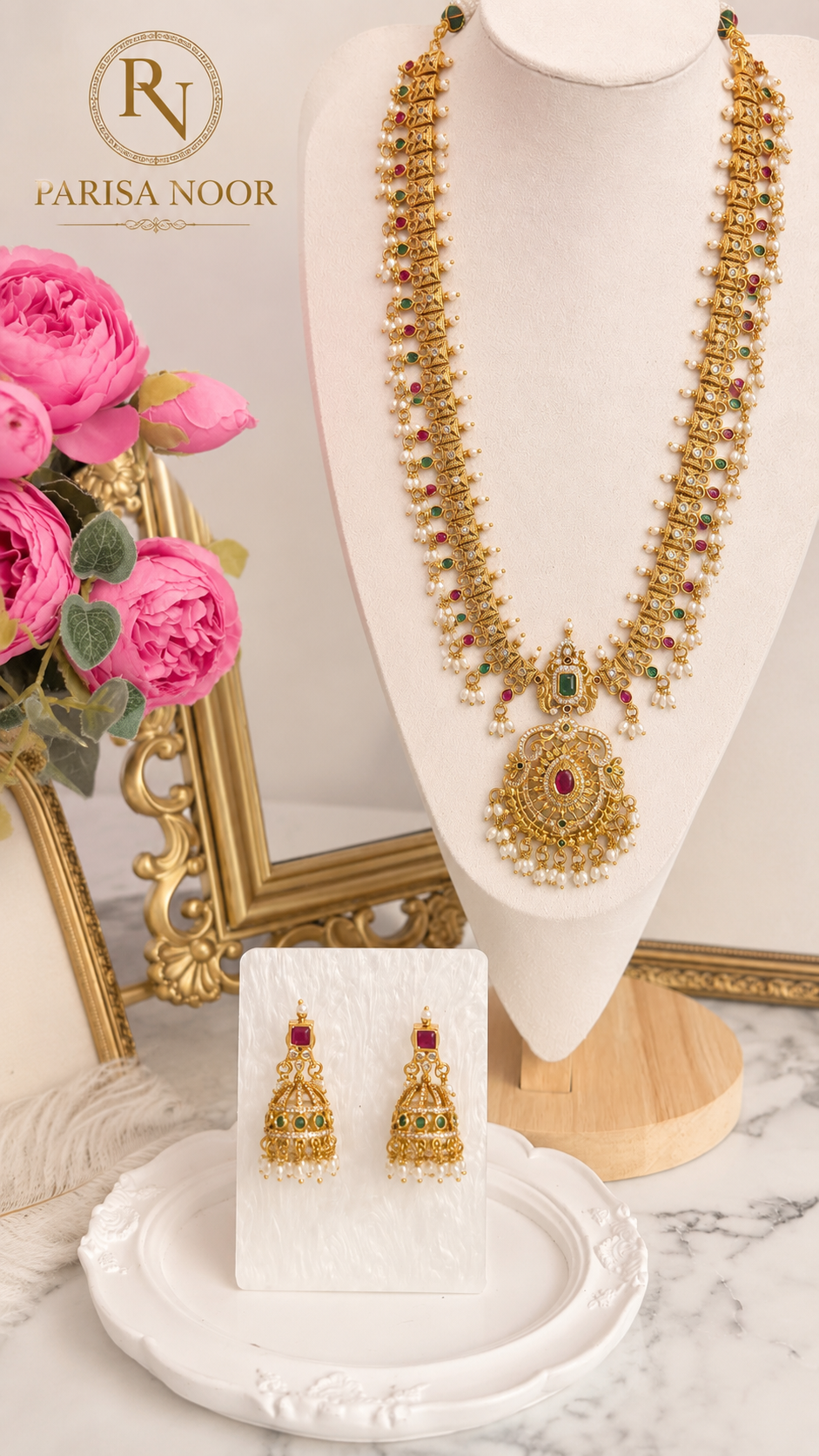 Rashmika Bollywood Bridal two layer Heritage Jewellery Set