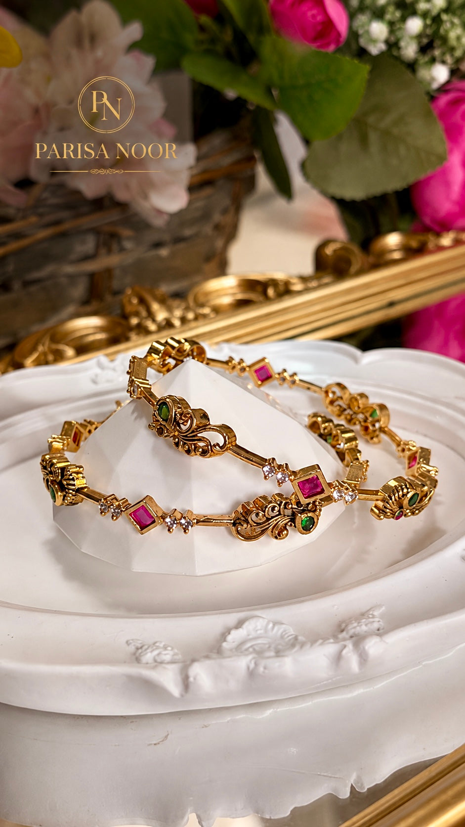 Rajnigandha Heritage Bangle Pair