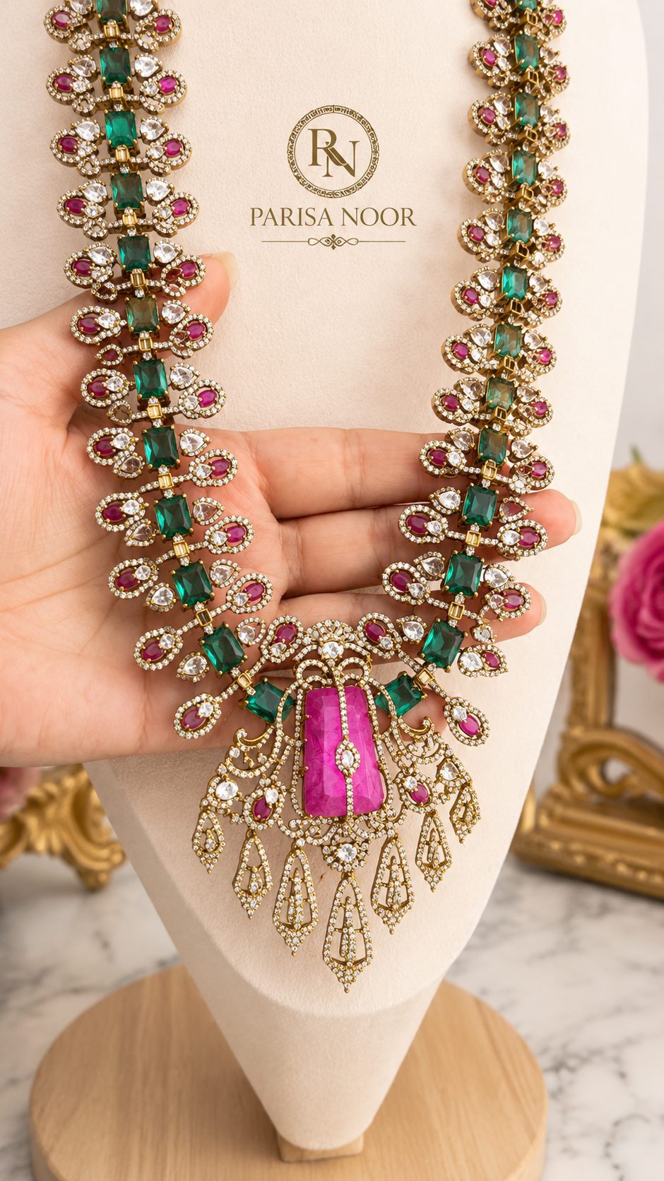 Celestia Luxury Victorian Doublet Necklace Set