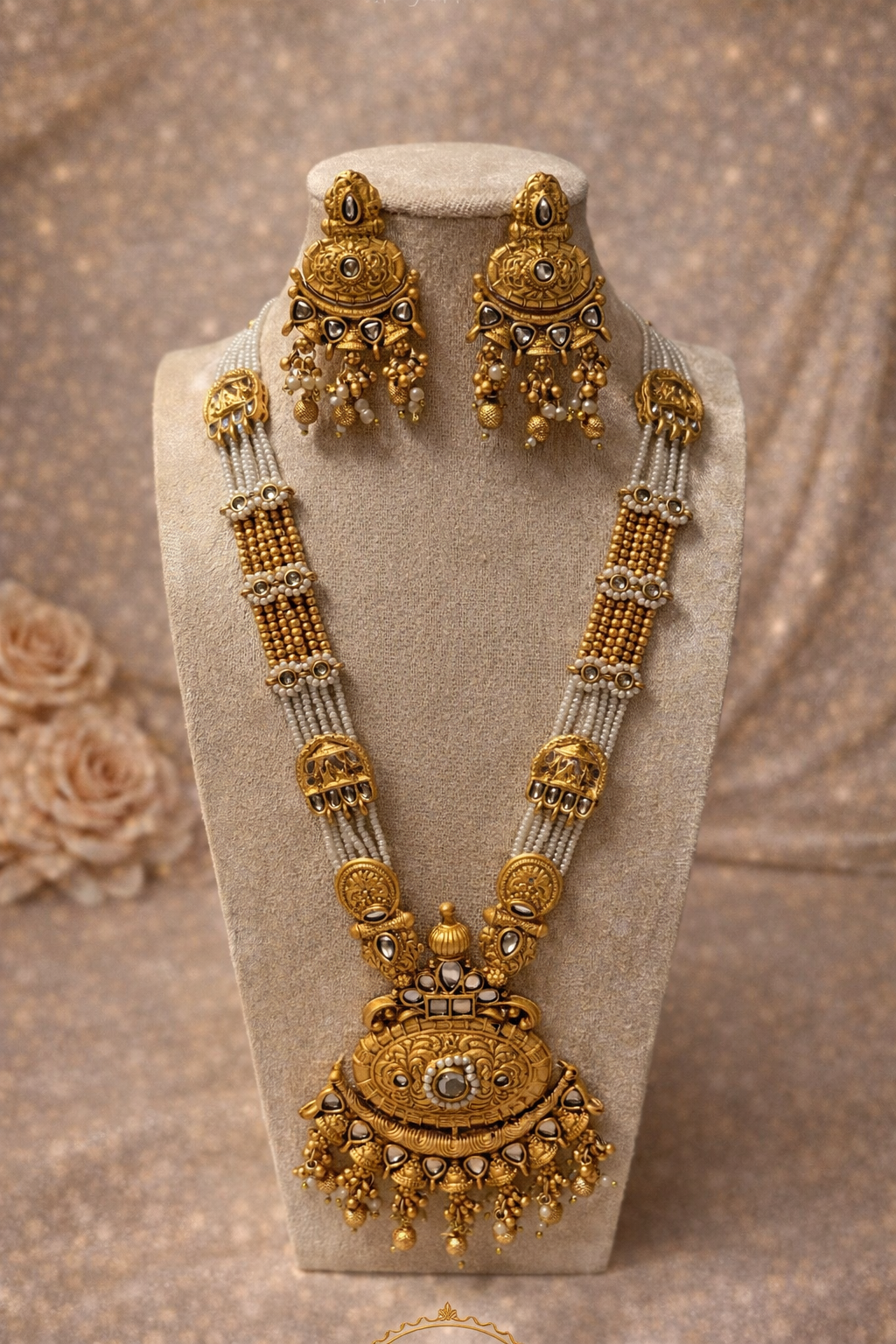 Rajsi Heirloom Antique Lond Necklace Set