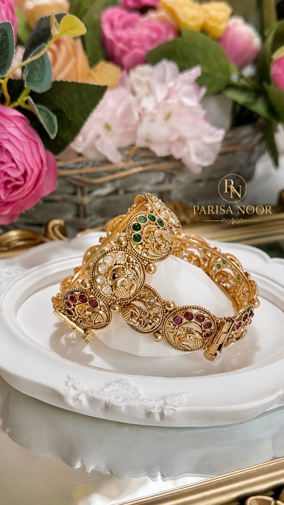 Mayurika Rajwadi Openable Kada Bangle Pair