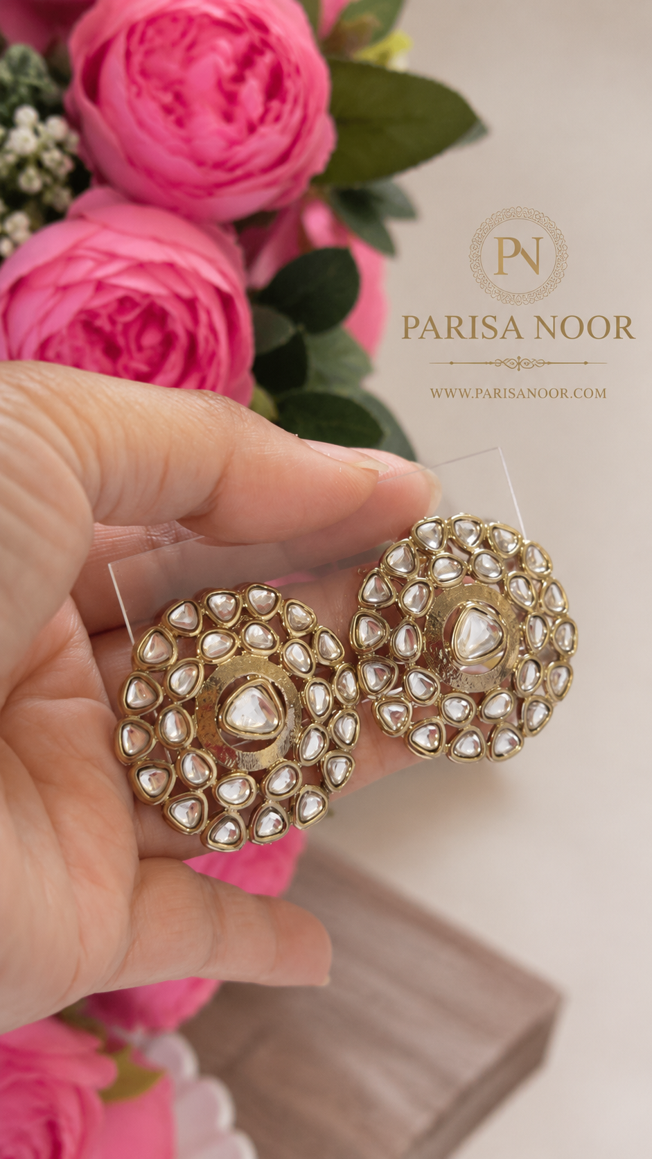 Aruba Kundan Stud Earrings