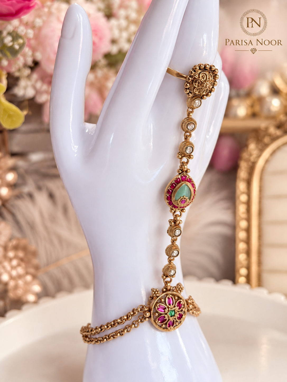 Ishvani Heritage Kundan Hand Harness