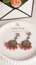 Rania Peach Pink Chandbali Earrings – Clearance Sale