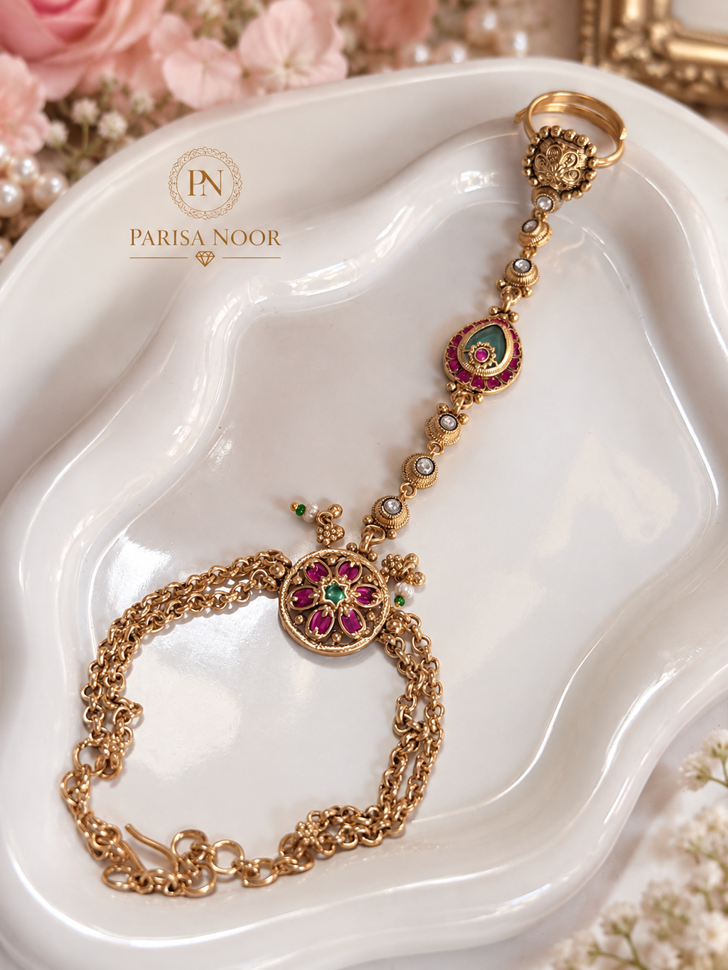 Ishvani Heritage Kundan Hand Harness