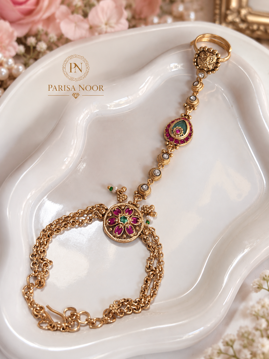 Ishvani Heritage Kundan Hand Harness