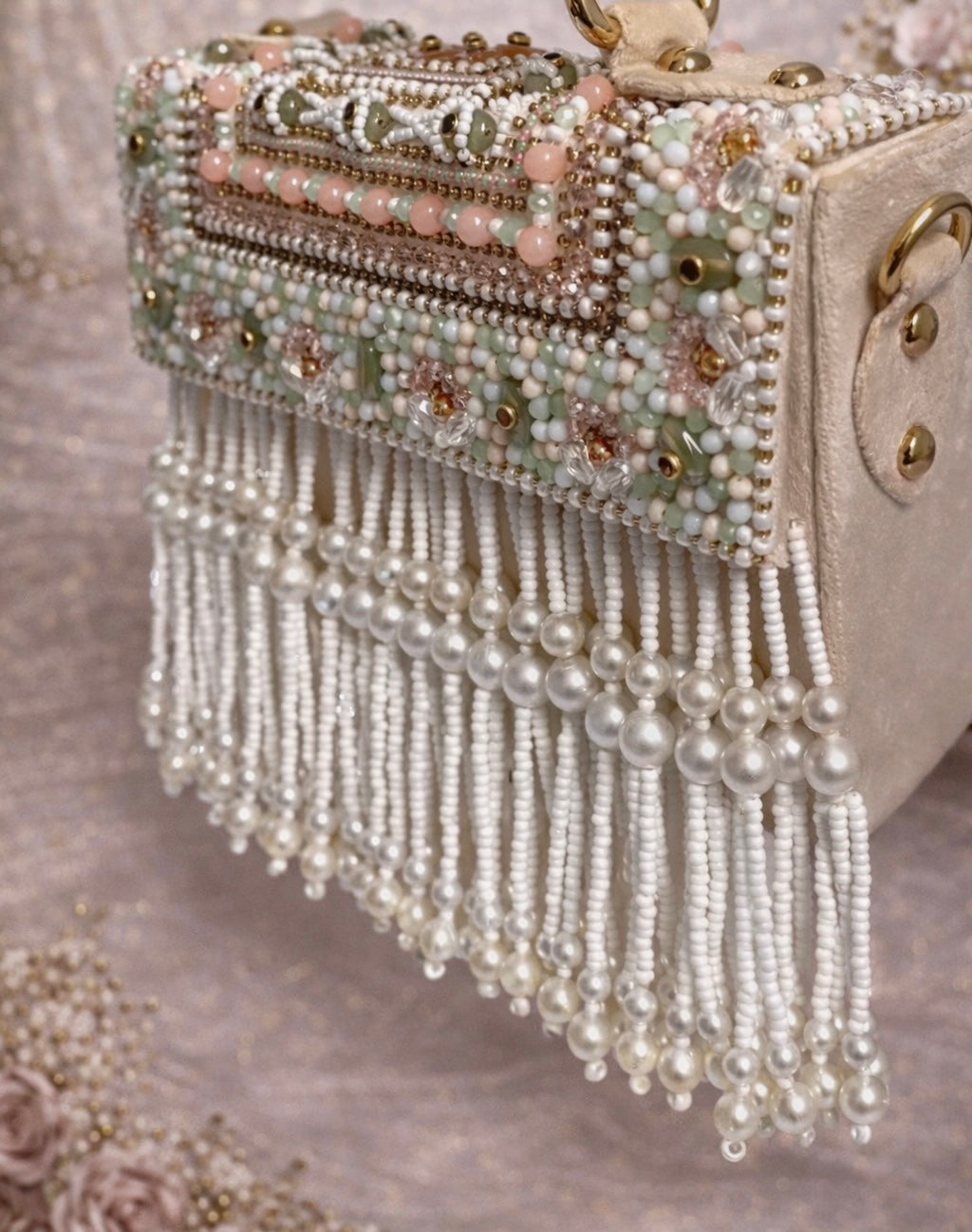 Aura Luxe tassle flap bag
