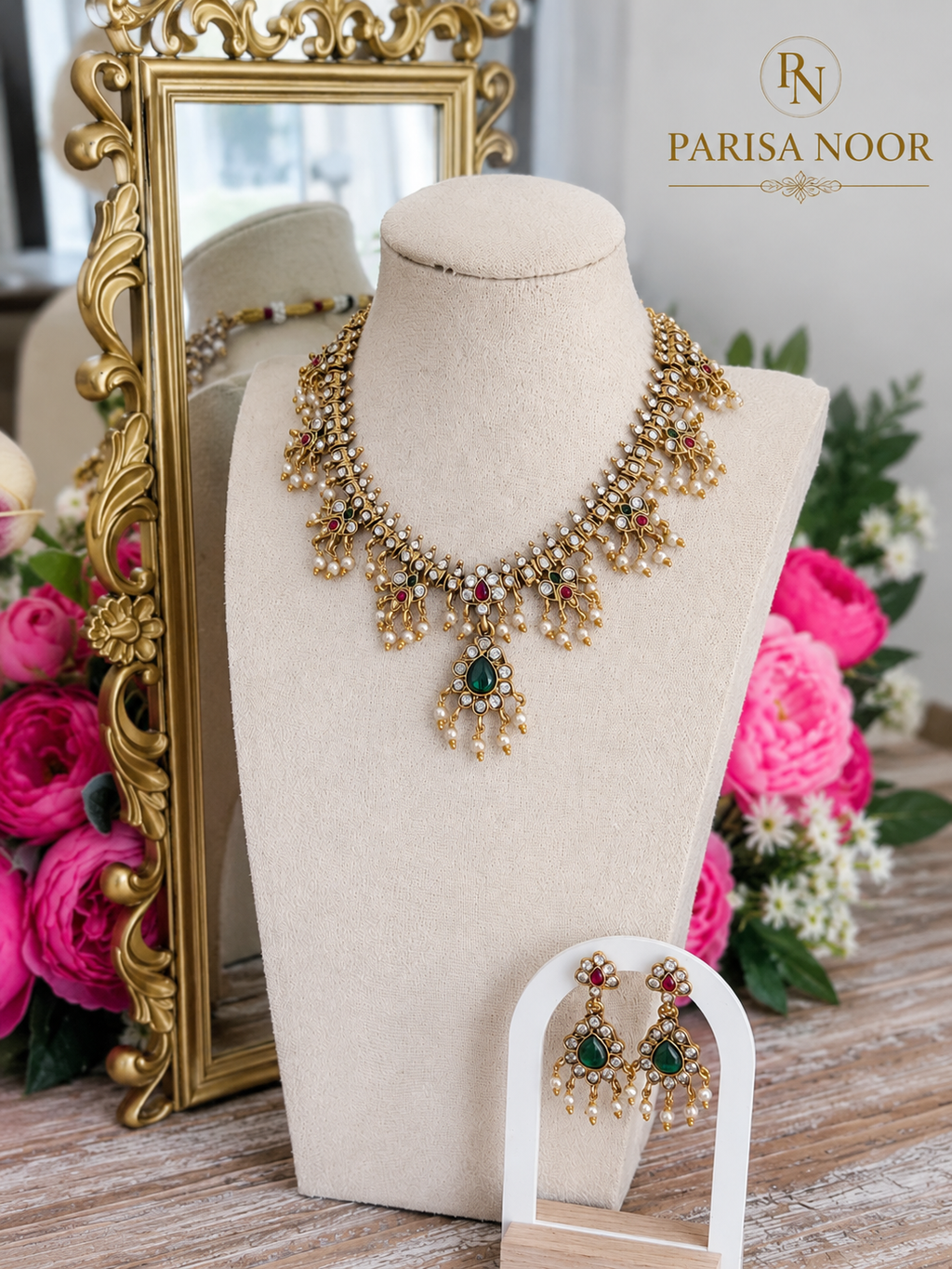 Rashmika Bollywood Pearl Necklace Set
