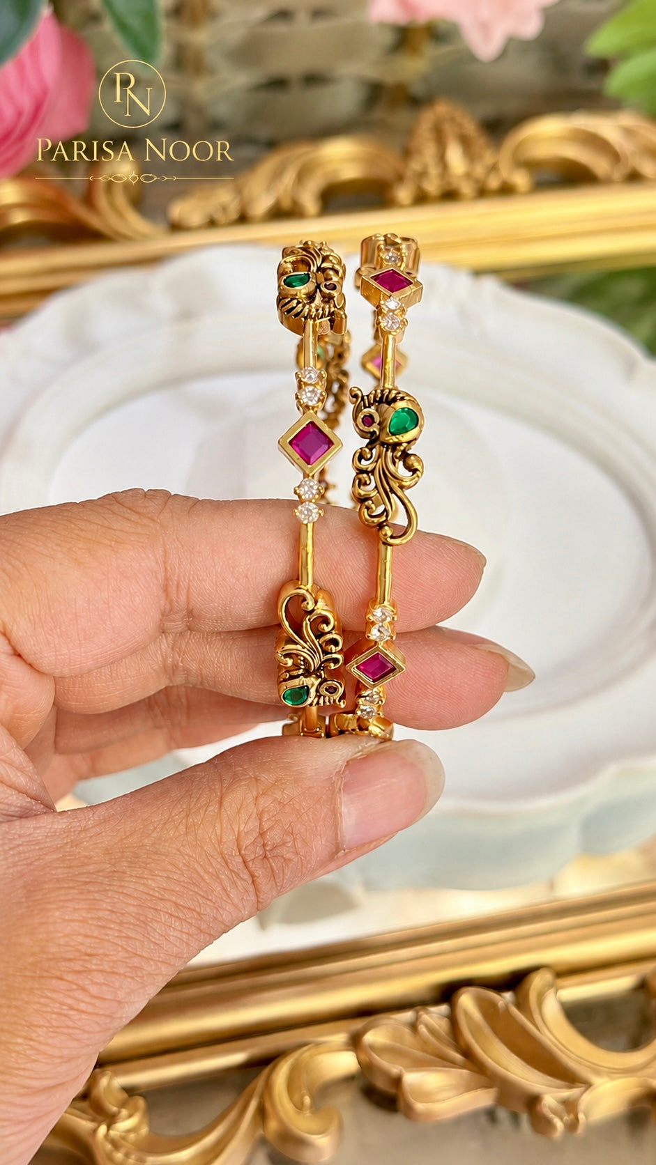 Rajnigandha Heritage Bangle Pair