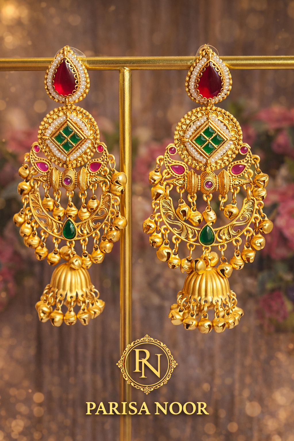 Zoya Kashmiri Ghungru Jhumka Earrings