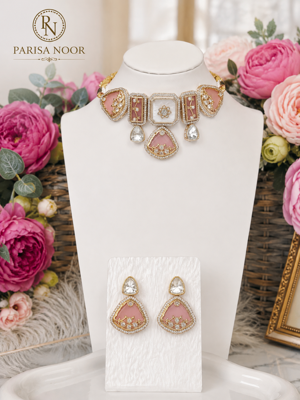 Alizeh Blush Pink Designer Choker Set