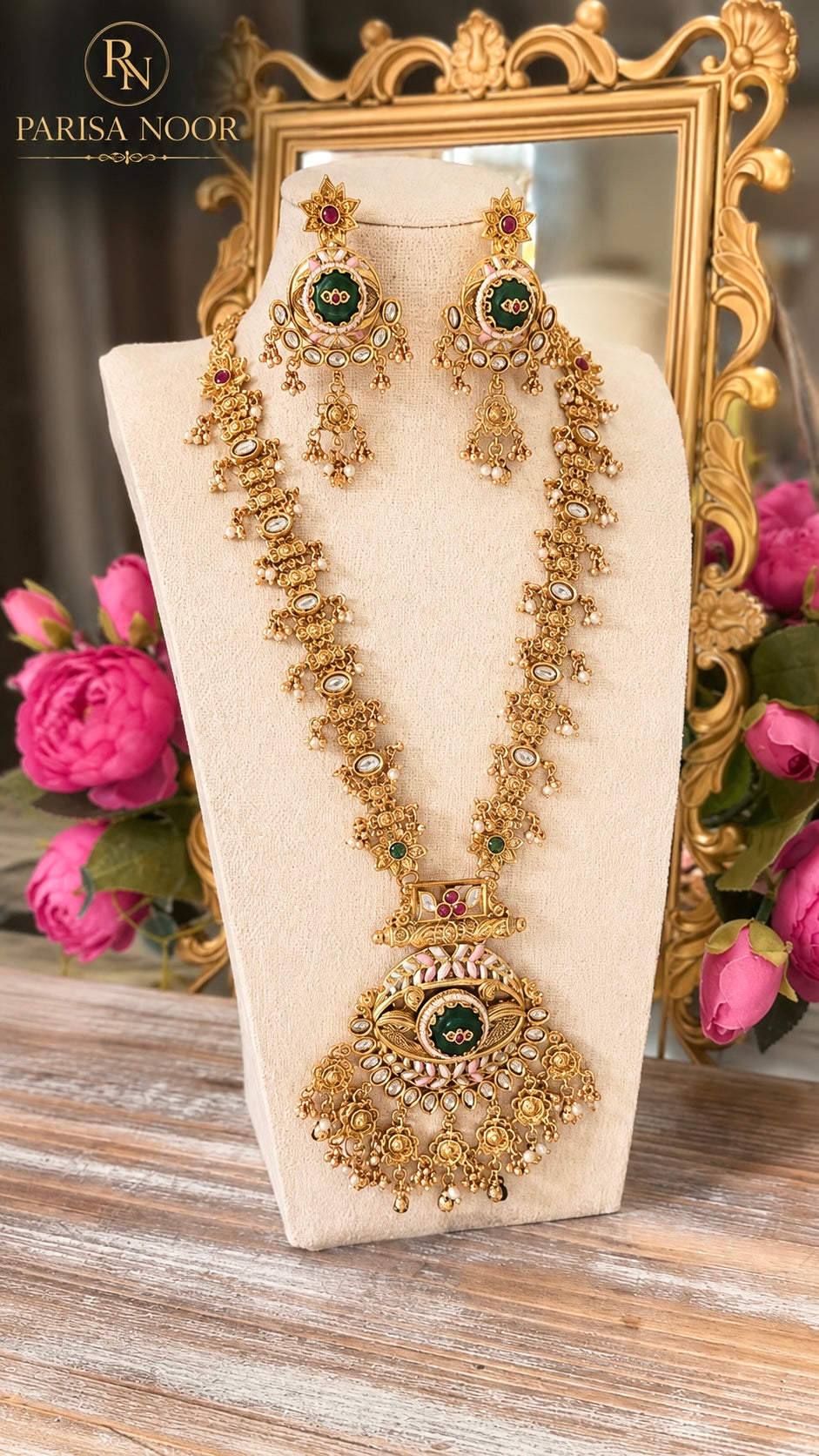 Zohra Rajwadi Heritage Long Necklace Set