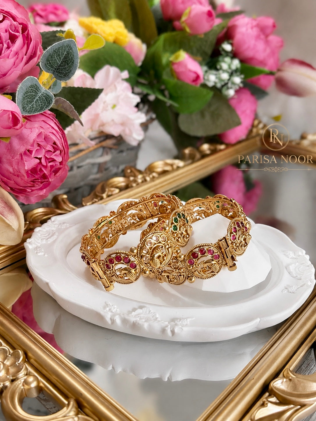 Mayurika Rajwadi Openable Kada Bangle Pair