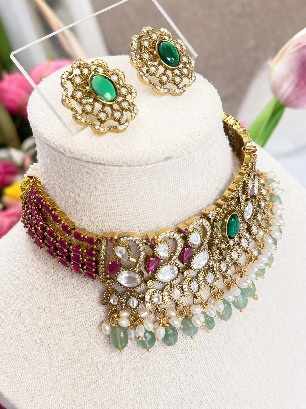 Nina Victorian Choker Premium Necklace Set