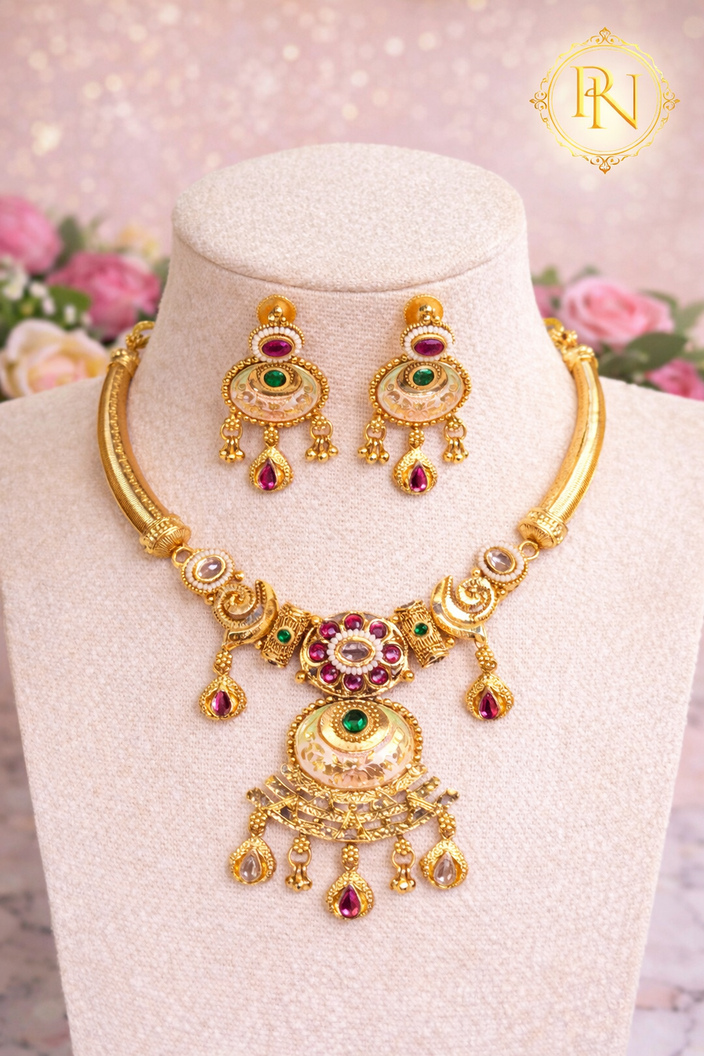 Orina Heritage Meenakari Necklace Set