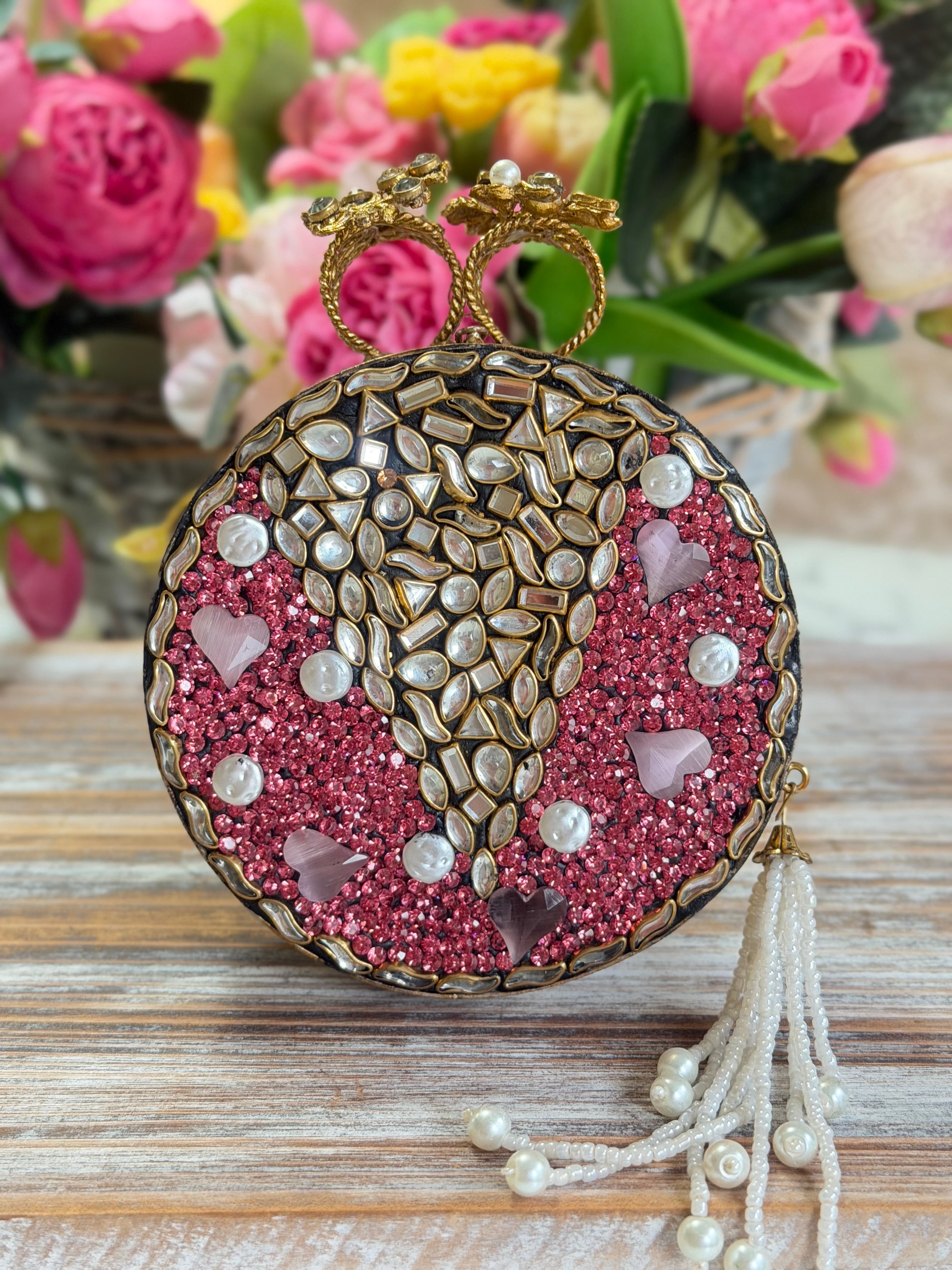 Zumra Noor Pink Mini Turkish Clutch