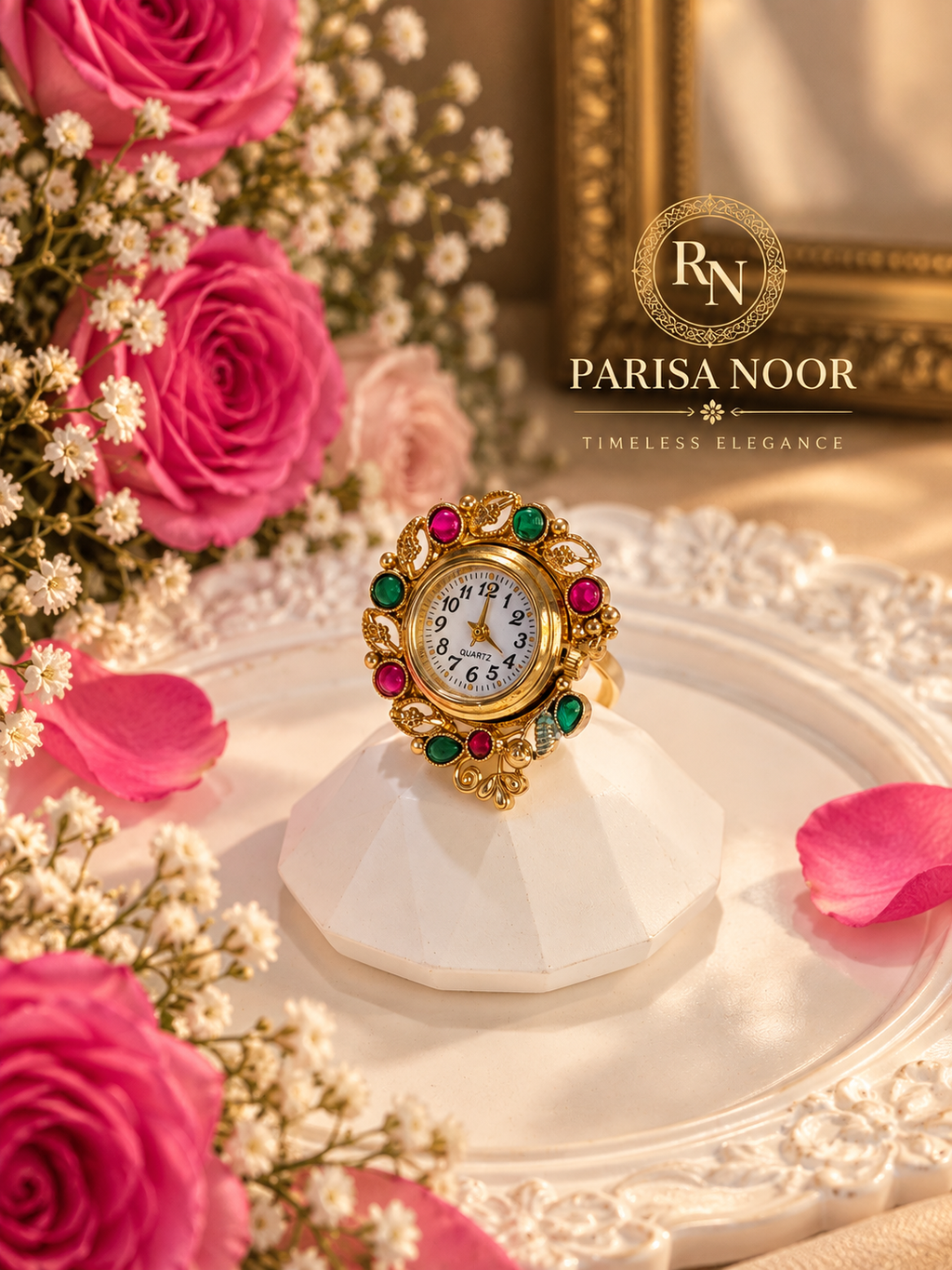 Ruhzara Heritage Adjustable Ring Watch