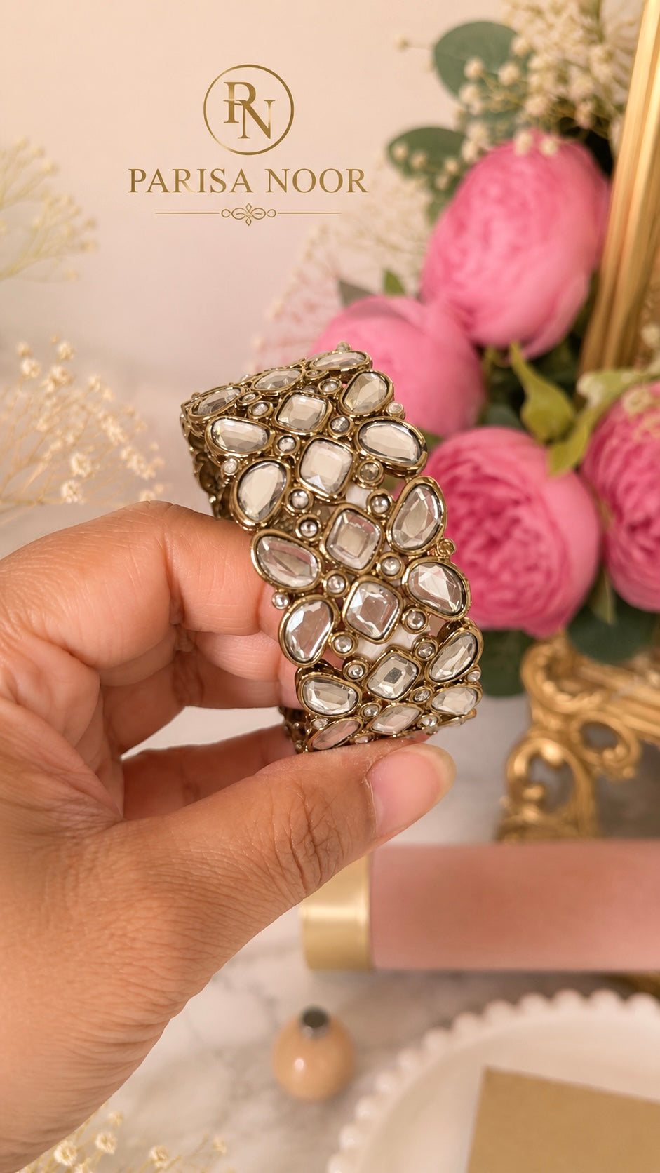 Lamia Polki Kada Bangle Openable