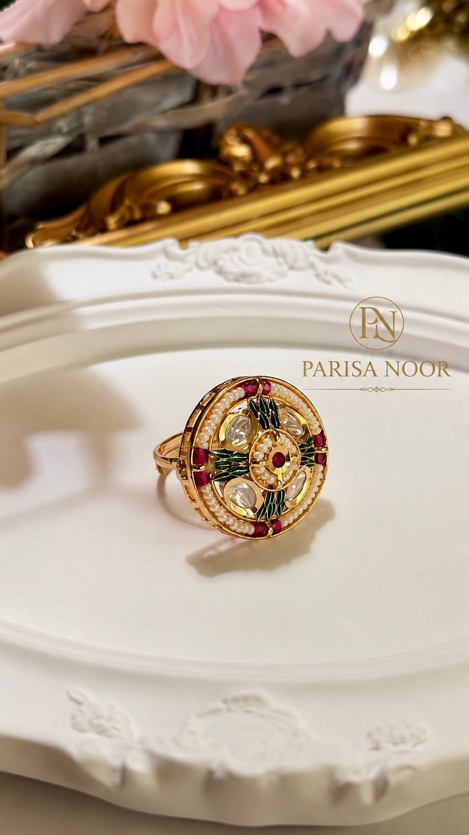 Mehrang Moissanite Adjustable Ring