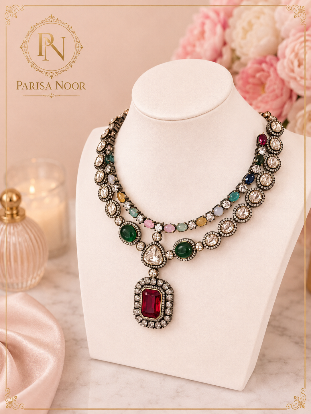 Madhuri Bollywood Designer Kundan Necklace Set